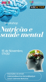 WORKSHOP DE NUTRIO - GRATUITO - Dia 15/11/2023